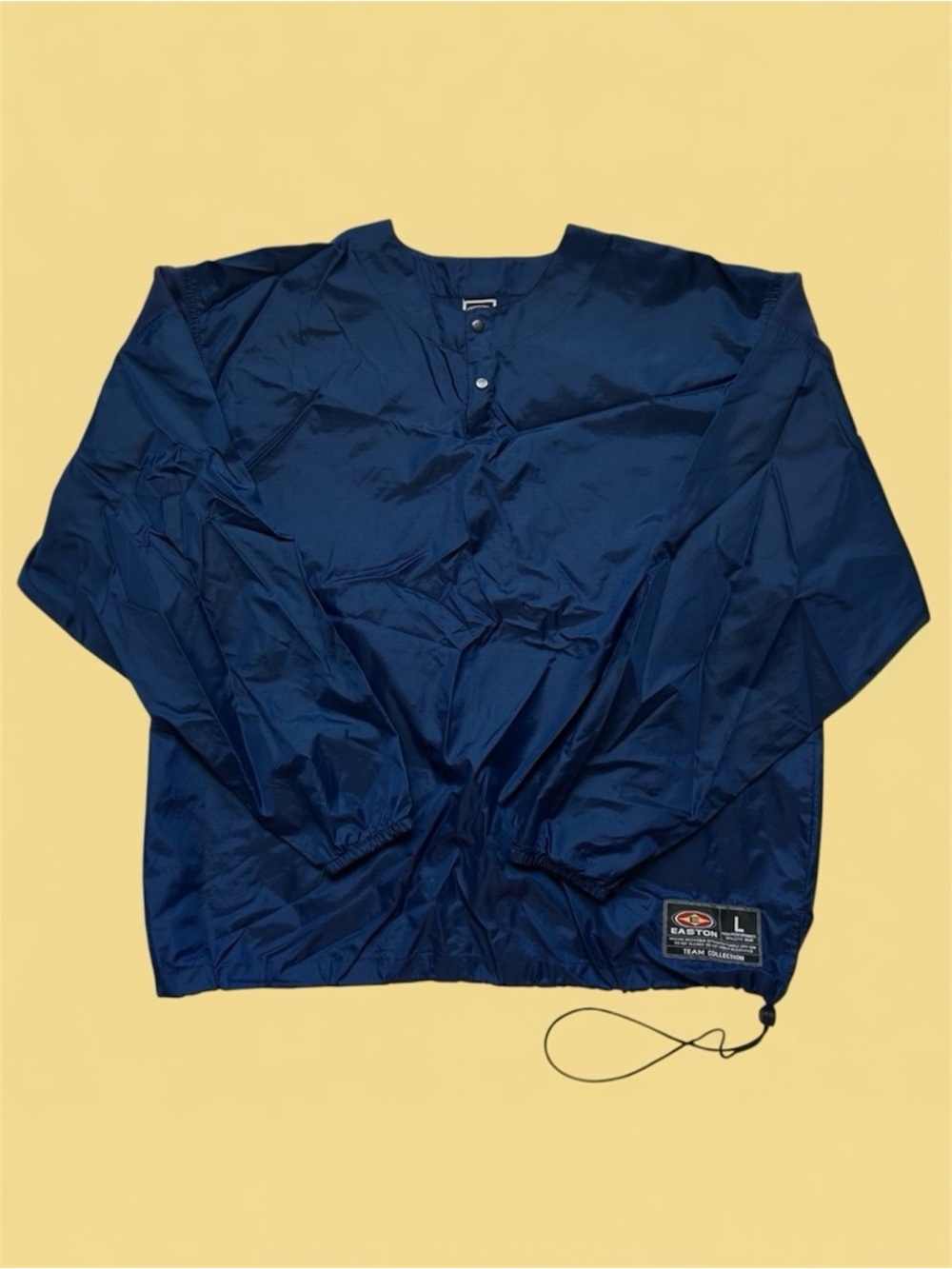 Vintage Easton Vented Baseball Warmup Pullover Windbreaker Navy Large